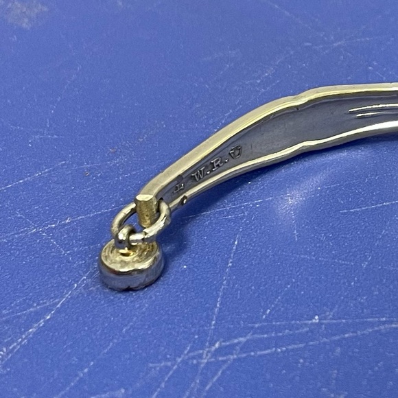 Vintage Artisan Butterfly & Turtle Charm Silver Spoon Bracelet Floral Pattern - Picture 8 of 10